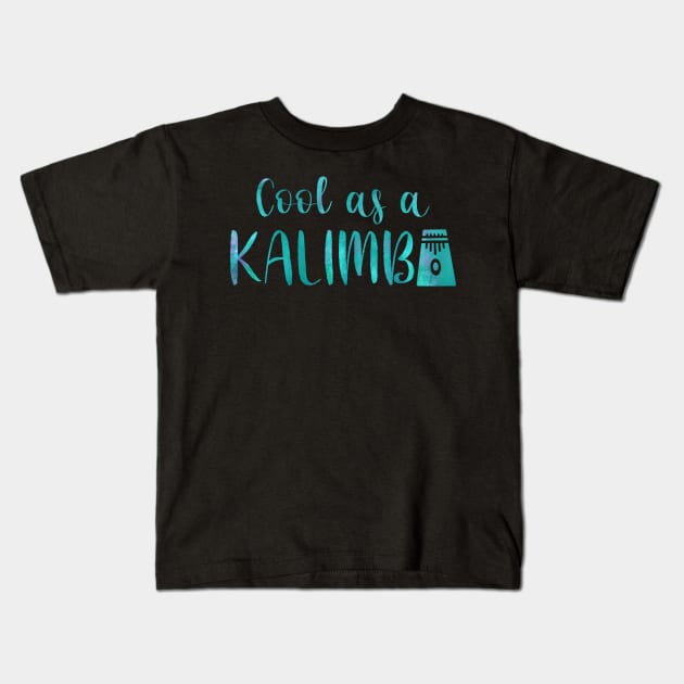 Cool as a Kalimba w graphic (blue) Kids T-Shirt by Mint Forest